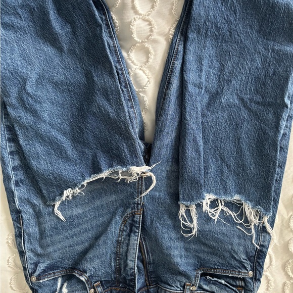 LOFT Denim - LOFT Blue Frayed Hem Cropped Jeans